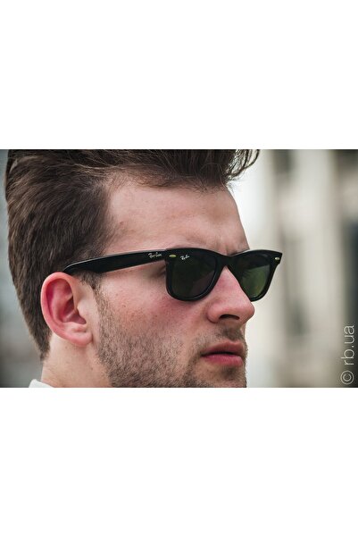 Ray-Ban RB-2140-901-50 22 18 150 WAYFARER SİYAH KEMİK YEŞİL CAMLI UNİSEX GÜNE...