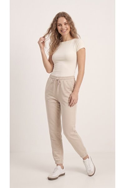 PANDO CASUAL WEAR Modal Dokulu Regular Yüksek Bel Fit Cepli Takma Kemerli Las...