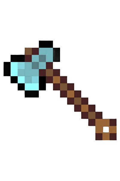 LimArt Topor Minecraft Diamond din Lemn pentru Copii, Pixelat 8-Bit, Rezisten...