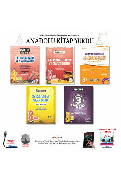 Okyanus Yayınları 2026-2027 8. Sınıf Okyanus İnkılap Master Classmate 36 Haft...