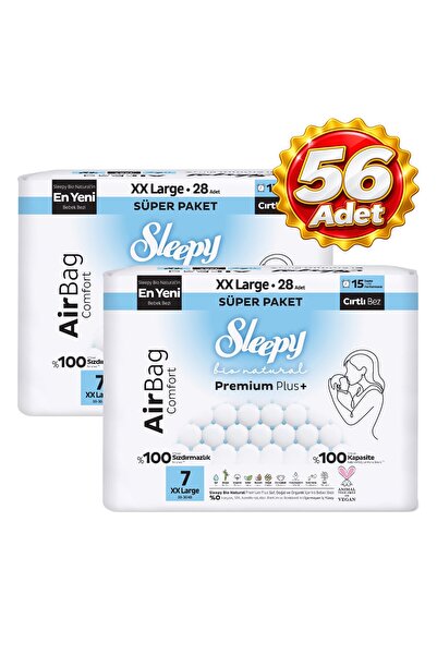 Sleepy Airbag Comfort Bebek Bezi 7 No XXL 28 li x 2 Paket (56 Adet)