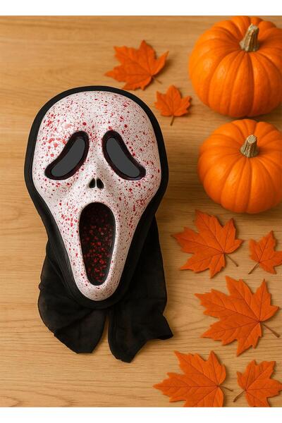 Parti Adresi Cadılar Bayramı Kanlı Çığlık Maske Halloween Partisi Kostüm Akse...