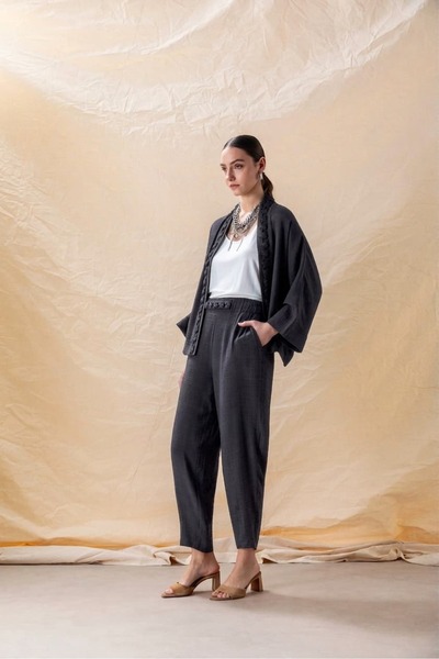 KASHA 26Yc009 Muslin Kimono Jacket