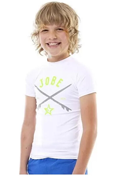 Jobe Tricou cu protecție UV Rash Guard JrB Alb