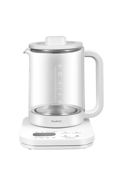 Royalstar 8in1 Çok Fonksiyonlu 1.8 Litre Cam Su Isıtıcı Elektrikli Kettle