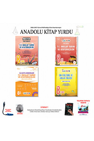 Okyanus Yayınları 2026-2027 8. Sınıf Okyanus İnkılap Master Classmate 36 Haft...