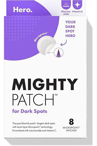 Mighty Patch لصقات هيرو كوزمتيكس لعلاج البقع الداكنة بعد ظهور البثور، 8 قطع