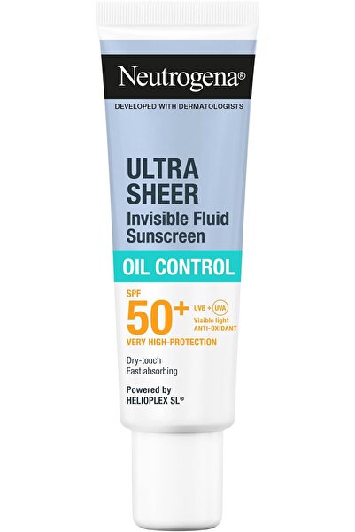 Neutrogena Ultra Sheer Invisible Fluid Sunscreen SPF 50+ Face 50ml, for Face ...