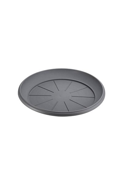 OEM Farfurie Ghiveci Flori din Plastic Antracit Ø20x2.8cm