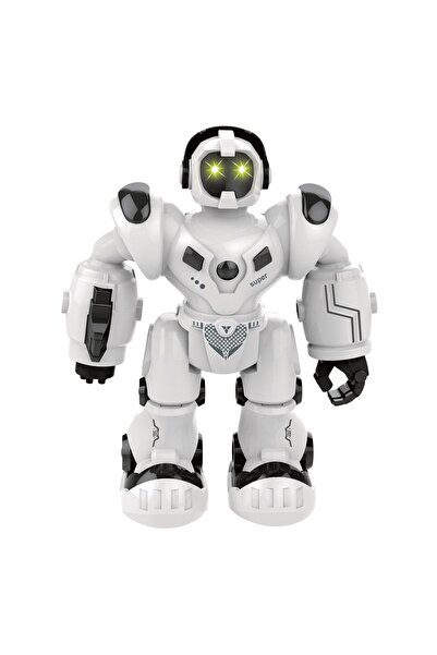 OEM Jucarie Robot Alb Negru cu Miscare Muzica & Lumini 20cm