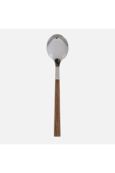 OEM Stainless Steel Spoon with Wood Effect Handle 16cm