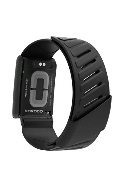 porodo TrackFit Apex Screenless Fitness Tracker with ECG, Heart Rate, Blood Oxygen & Sleep Monitoring, Black