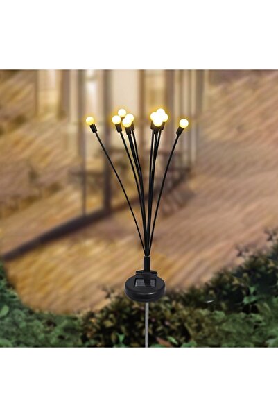 OEM Black Solar Lamp with 10 Strings with White LED 73cm
