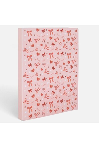 OEM Pink A4 Folder with Bows and Hearts & 20 Sheets
