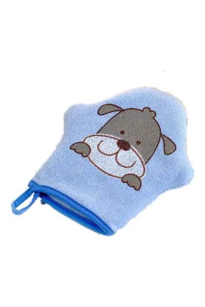 Generic Cartoon Printed Plush Animal Bath Gloves