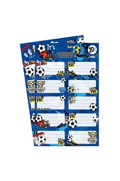 OEM Football Sticker Labels 20pcs - 2sheets