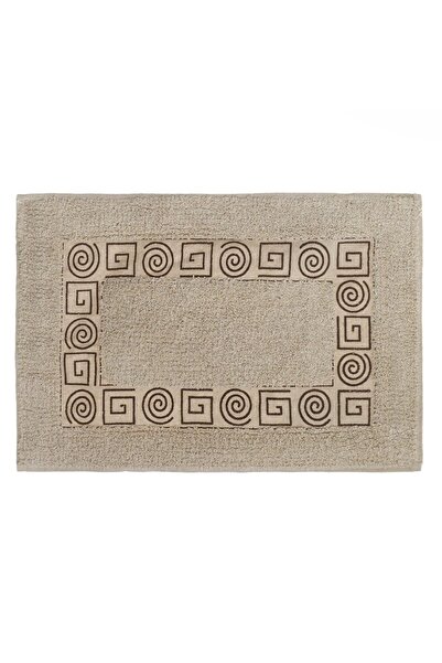 OEM Covoras de Baie Bumbac Bej Imprimeu Meandre 60x40cm