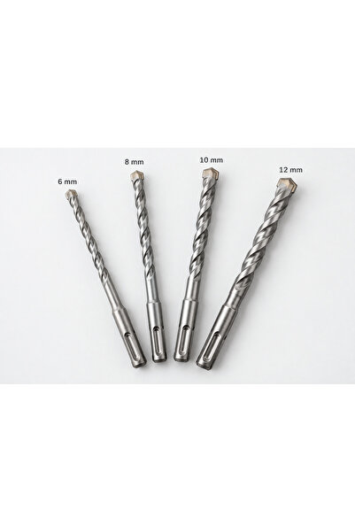 SDS Plus Beton Uç Seti 6-8-10-12 x 160 mm 4’lü
