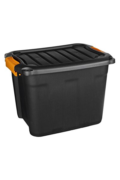 OEM Heavy Duty Black Plastic Storage Box 20L
