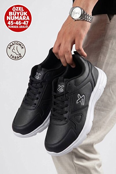 AlbiShoes Erkek Büyük Numara Özel Numara Kışlık Cilt Sneaker Battal Mevsimlik...