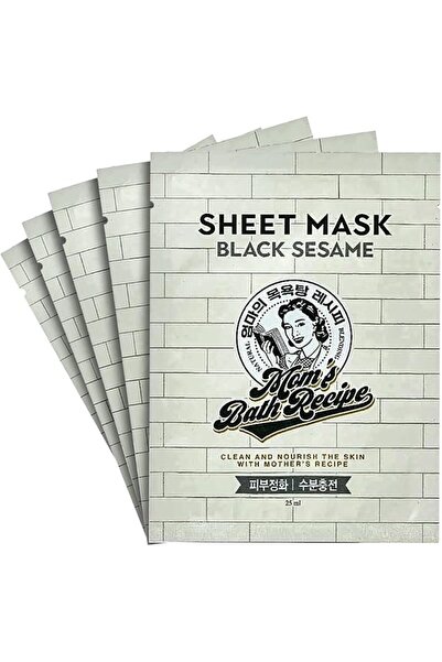 MOM'S RECIPE Mom’s Bath Recipe Korean Black Sesame Mask Sheet – Hydrating & S...