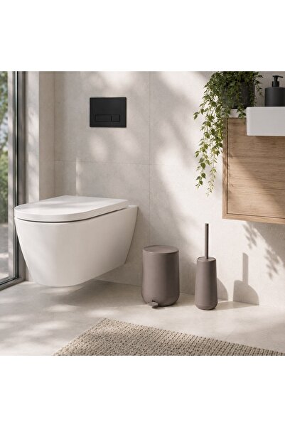 OEM Perie WC din Plastic Gri Antracit 38cm