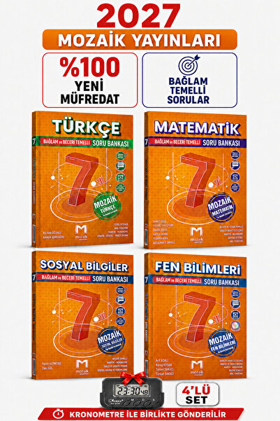 Mozaik Yayınları Mozaik 7.Sınıf 2027 Matematik-Türkçe-Fen-Sosyal Yeni Müfreda...