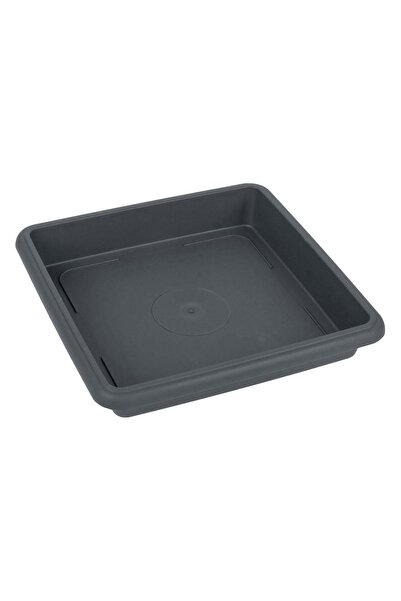 OEM Farfurie Ghiveci Flori Patrata Antracit 14.5x14.5x2cm