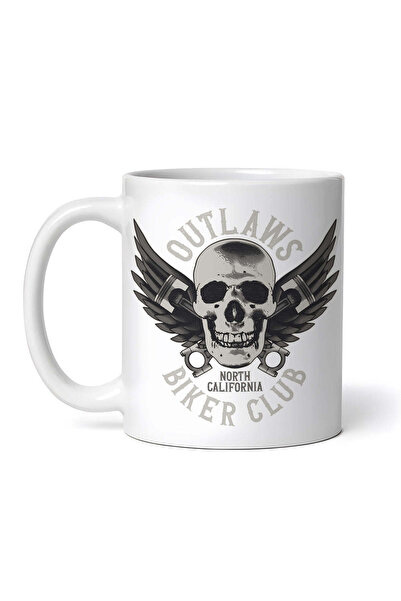 INOVATIX Personalized white mug, Outlaws North California Biker Club, INOVATI...