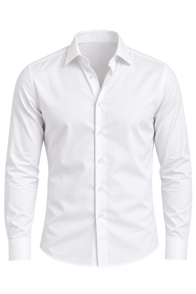 viyamen Men's Slim Fit Classic Satin Shirt Long Sleeve Modern Cut