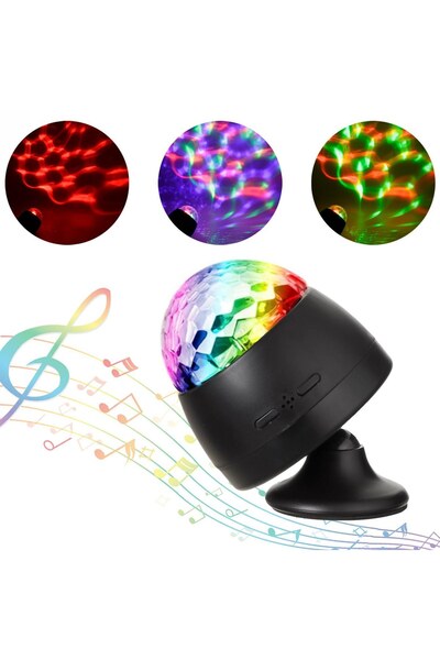 OEM Lampă Mini Glob Disco Activată la Sunet Ø7x9cm