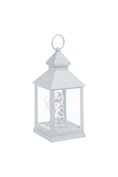 OEM Felinar Alb cu Ingeras & LED 10x10x24cm