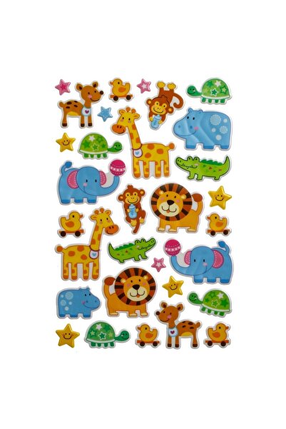 OEM Autocolante 3D cu Animale din Jungla - 31buc