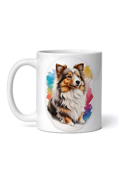 INOVATIX Personalized White Mug, Shetland Sheepdog, Inovatix®. 330ml