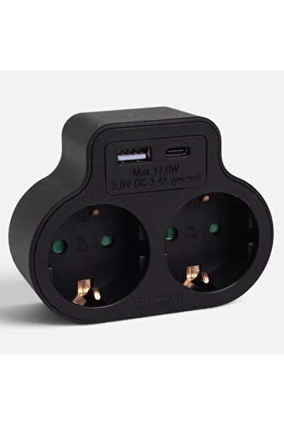 OEM Двоен шуко контакт с USB-A + Type-C NGR