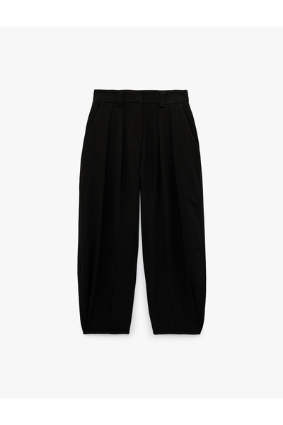 Koton Pile Detailed Pocketed Barrel Fabric Trousers