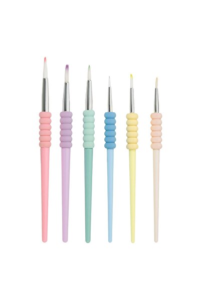 OEM Little President Round Tip Pastel Paint Brush Set - 6pcs