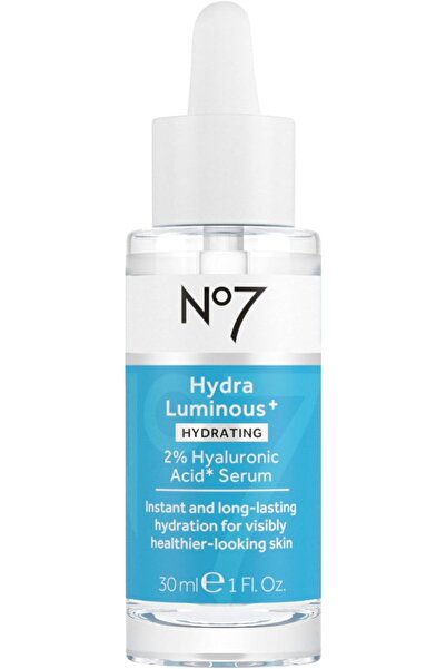 NO7 HydraLuminous+ 2% Hyaluronic Acid Serum - Hydrating Facial Serum with 5% ...