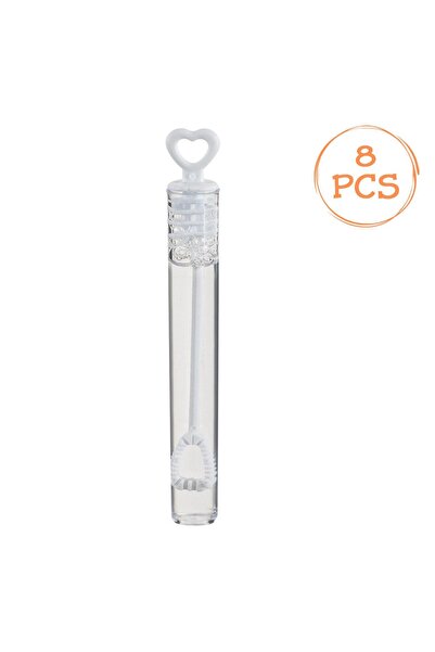 OEM Baloane de Sapun Mini Sticla Stick cu Inima Alba 5ml - 8buc