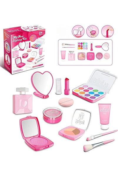 Lullaxx kids Pretend Play Makeup Kit Toys For Girl With Mirror,Laptop Design,...