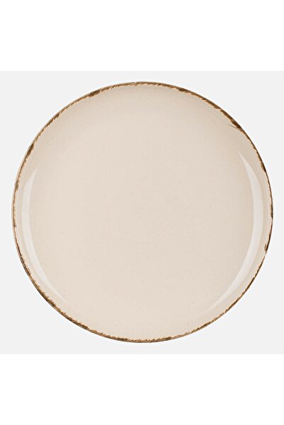 OEM Nordic Style Ceramic Beige Fruit Plate Ø27cm