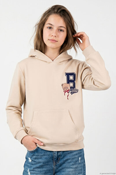 Breeze Girl's Sweatshirt with Cute Bears Printed on the Back, 8-14 Years Old,...