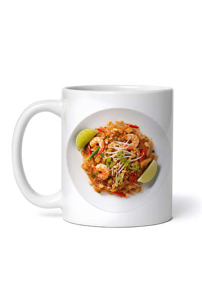 INOVATIX Personalized white mug, Pad Thai with shrimp, INOVATIX®. 330ml