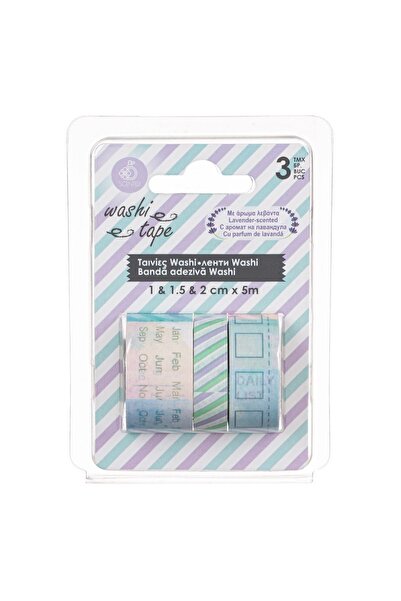 OEM Banda Washi Tape cu Aroma de Lavanda Calendar Dungi 5m x 1 & 1.5 & 2cm - ...
