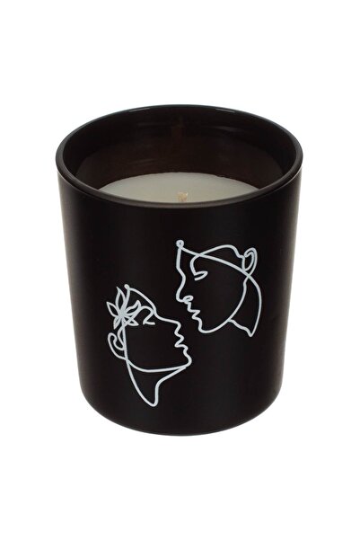 OEM Λευκό Αρωματικό Κερί σε Ματ Μαύρο Δοχείο White Girls Ø7x8cm