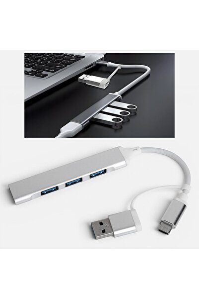 OEM Hub USB cu 4 Porturi, Intrare USB-C & USB