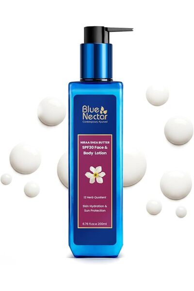 Blue Nectar لوشن نارجيس لتفتيح البشرة بزبدة الكاكاو مع عامل حماية من الشمس SP...