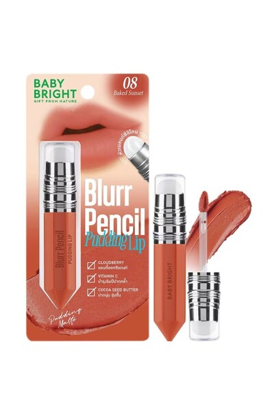 Baby Bright Lipstick Color (Baked Sunset) Waterproof and Long-Lasting, Thai L...