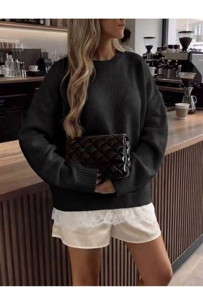 banessa Lace Detailed Soft Women's Knitwear Sweater