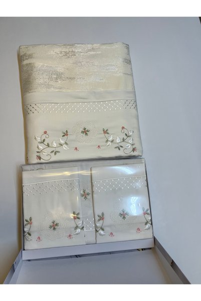 Home Karlla el işi rokokolu pike nevresim set 7 parça